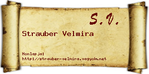 Strauber Velmira névjegykártya